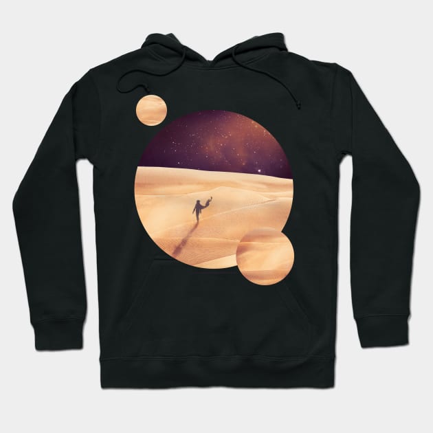 Dune, Arrakis With Two Moons, Minimalist Movie Design Hoodie by Dream Artworks